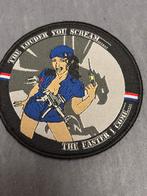 Fun embleem kmar “the louder you scream…, Verzamelen, Militaria | Algemeen, Verzenden, Marechaussee, Nederland, Embleem of Badge