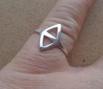 zilveren IAM ring [247], Verzenden, Dame, Zilver, Zilver