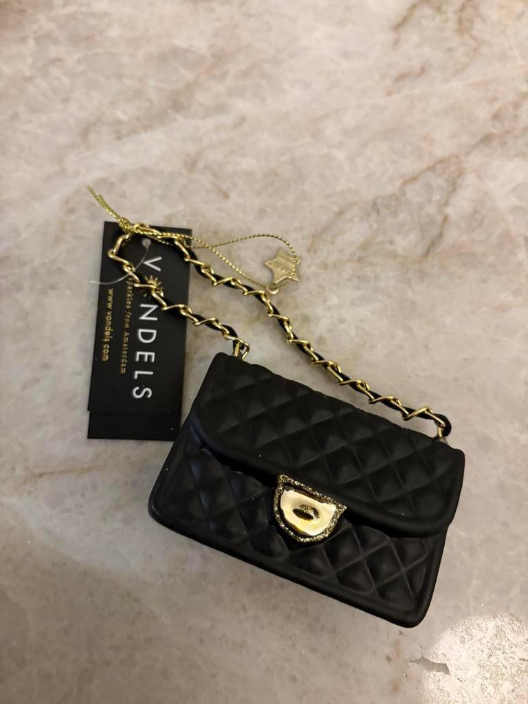 Nieuw VONDELS kerstornament handtas fashion chanel look bag, Ophalen of Verzenden, Nieuw