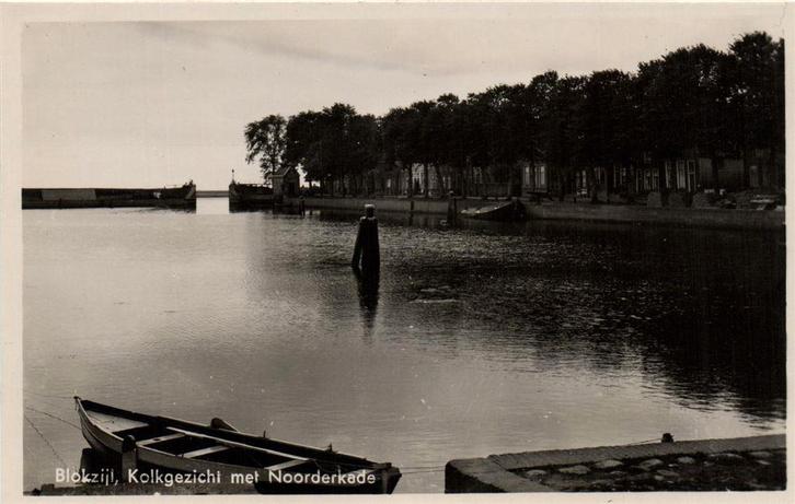 Blokzijl, Kolkgezicht met Noorderkade - ongelopen, Verzamelen, Ansichtkaarten | Nederland, Ongelopen, Noord-Brabant, Voor 1920
