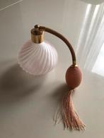 Vintage roze met goud parfumflesje, Antiek en Kunst, Ophalen of Verzenden