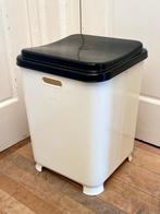 Vintage LL jaren 60 wasmand zwart/crème, Made in België, Ophalen, Minder dan 50 cm, Gebruikt, Overige typen