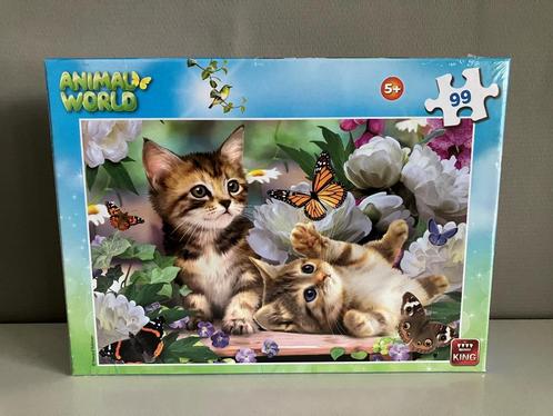 NIEUW King legpuzzel Animal World Kittens 99 stuks, Kinderen en Baby's, Speelgoed | Kinderpuzzels, Nieuw, Meer dan 50 stukjes