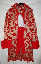 Mooie rood/beige/witte MARKIE/LAKEI/PIRATEN jas, Ophalen, Maat 52/54 (L), Carnaval, Kleding