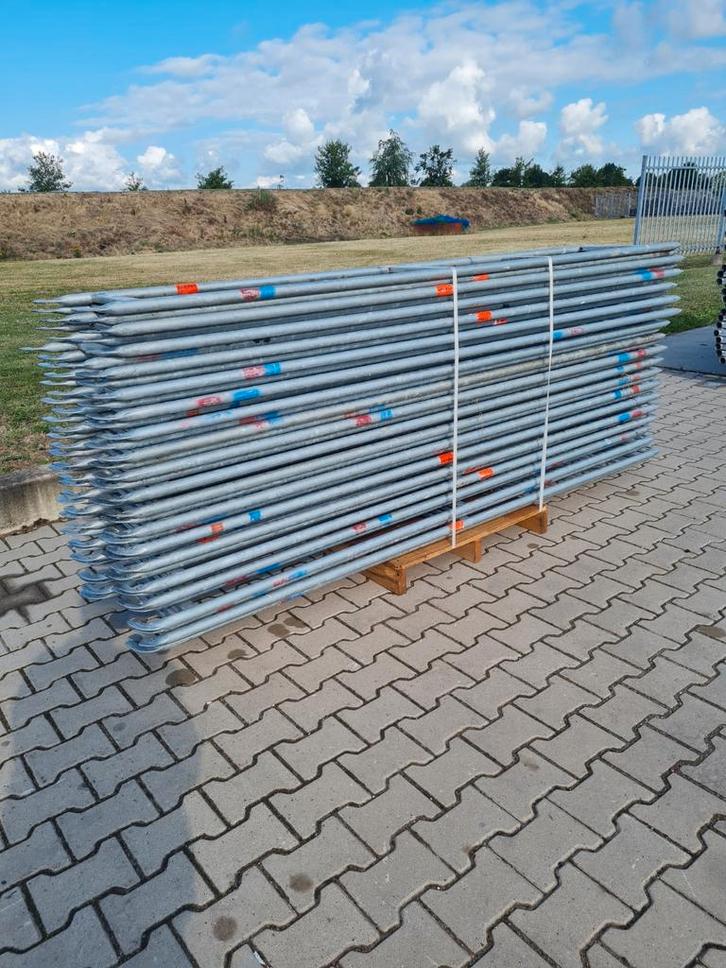 Layher Blitz dubbele leuning 257CM, Doe-het-zelf en Verbouw, Steigers, Zo goed als nieuw, Ophalen