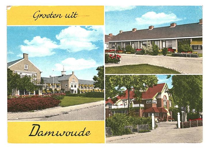 978447 Damwoude 1976 Friesland Gelopen met postzegel, Verzamelen, Ansichtkaarten | Nederland, Gelopen, Friesland, 1960 tot 1980
