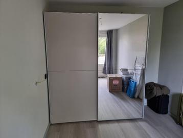 Zweefdeur kast 2 deurs met spiegel en softclose, met factuur