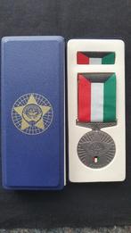 Koeweit bevrijding medaille in doos zilver, Ophalen of Verzenden, Landmacht, Nederland, Lintje, Medaille of Wings