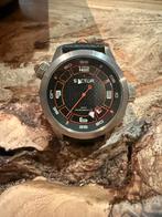 Sector Polshorloge - Stijlvol en Sportief, Leer, Staal, Polshorloge, Zo goed als nieuw