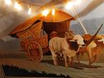 Indonesisch schilderij ossenkar, Antiek en Kunst, Ophalen