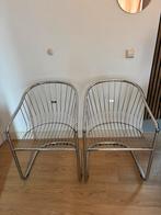 Vintage Gastone Rinaldi Design Draadstoelen Cantilever, Huis en Inrichting, Ophalen, Overige materialen, Twee, Overige kleuren
