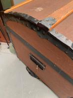 Grote bruine kist opbergen - vintage retro schatkist, Ophalen, Minder dan 50 cm, Gebruikt, Onbekend