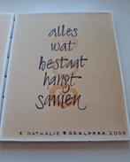 Tekst 4 luik schilderijen Natalie Beelprez 2004 zonder lijst, Huis en Inrichting, Ophalen of Verzenden, Gebruikt