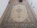 Vintage handgeknoopt perzisch tapijt kashan 396x304, Huis en Inrichting, 200 cm of meer, 200 cm of meer, Gebruikt, Rechthoekig