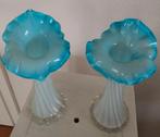 Twee Vaasjes  Murano, Huis en Inrichting, Blauw, Ophalen of Verzenden, Minder dan 50 cm, Glas