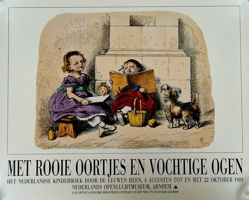 Affiche Met Rooie Oortjes en Vochtige Ogen (1989), Verzamelen, Gebruikt, Rechthoekig Liggend, Ophalen of Verzenden, A1 t/m A3