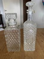 2 Antieke kristallen karaffen, Antiek en Kunst, Antiek | Glas en Kristal, Ophalen of Verzenden