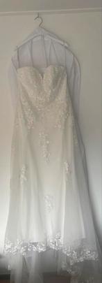 Prachtige ivoor kleurige strapless trouwjurk maat 44/46/48, Ophalen, Zo goed als nieuw