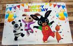 Bing en vriendjes achtergronddoek 100x150, Hobby en Vrije tijd, Feestartikelen, Verzenden, Nieuw, Versiering, Verjaardag