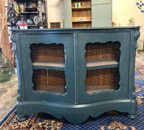 Brocante kast | Penantkast | Kast met gaas, Antiek en Kunst, Curiosa en Brocante, Ophalen