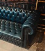 Flaming Blue 3-zits Buttonseat Chesterfield bank, Gebruikt, Bollenmarkt 14c Zwaagdijk Oost, Treasure, Ophalen of Verzenden
