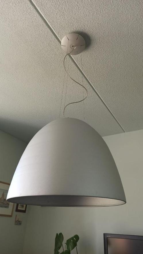 Artemide Nur hanglamp - aluminium grijs, Huis en Inrichting, Lampen | Hanglampen, Gebruikt, Minder dan 50 cm, Glas, Metaal, Ophalen of Verzenden