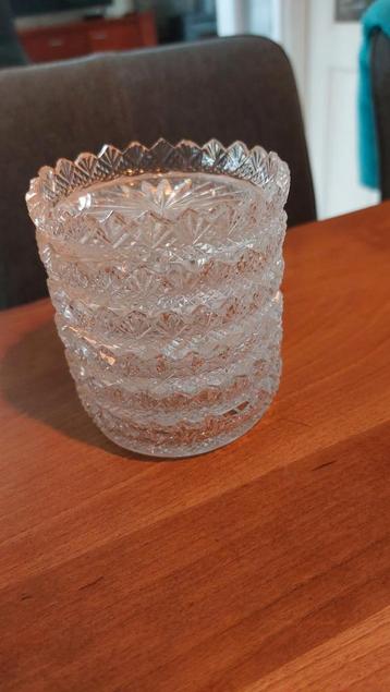 Kristallen Onderzetters - 6 stuks beschikbaar voor biedingen