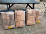 4 zakken met vurenhouten plakjes kachelhout, Tuin en Terras, Haardhout, Minder dan 3 m³, Ophalen