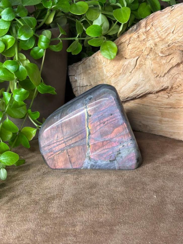 Oranje/roze Labradoriet, Verzamelen, Mineralen en Fossielen, Mineraal, Ophalen of Verzenden