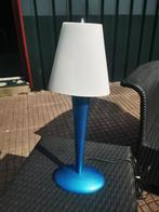 Retro tafellamp blauw met witte kap, Ophalen, Huis en Inrichting