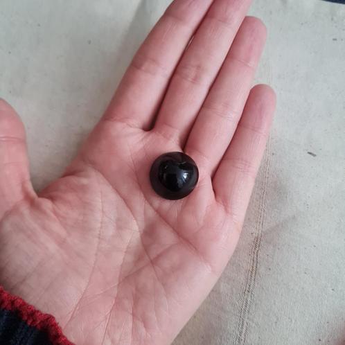 Zwarte obsidiaan navelsteen, Verzamelen, Mineralen en Fossielen, Mineraal, Ophalen of Verzenden