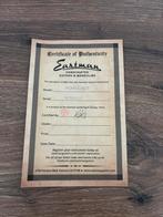 Eastman certificaat voor akoestische gitaar, Ophalen of Verzenden