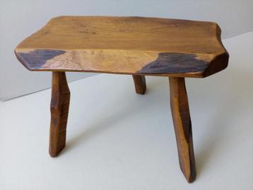 Vintage boomstam bijzettafeltje/krukje. Brutalist beschikbaar voor biedingen