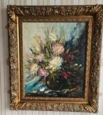Bloemstilleven maat 84x74cm gesign R/O met dikke verenlijst, Antiek en Kunst, Kunst | Schilderijen | Klassiek, Ophalen