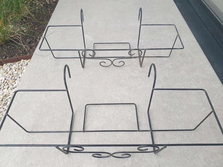 2x stalen bloembakhouder binnenmaten L60 x B17,5 x H14cm, Tuin en Terras, Bloembakken en Plantenbakken, Nieuw, Metaal, Binnen