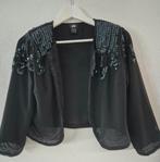 Vintage jasje pailetten kralen s/m, Verzenden, Zo goed als nieuw, Maat 36 (S)