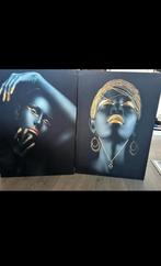 Wanddecoratie Schilderijen Set met Lampjes, Antiek en Kunst, Ophalen of Verzenden