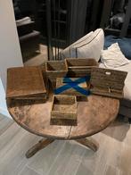 Birma rieten accessoires set, Ophalen of Verzenden, Gebruikt, Vierkant, Riet