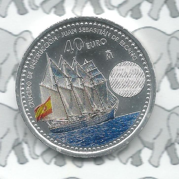 Spanje 40 euromunt 2025 "Elcano en Leonor", Postzegels en Munten, Munten | Europa | Euromunten, Losse munt, Overige waardes, Spanje