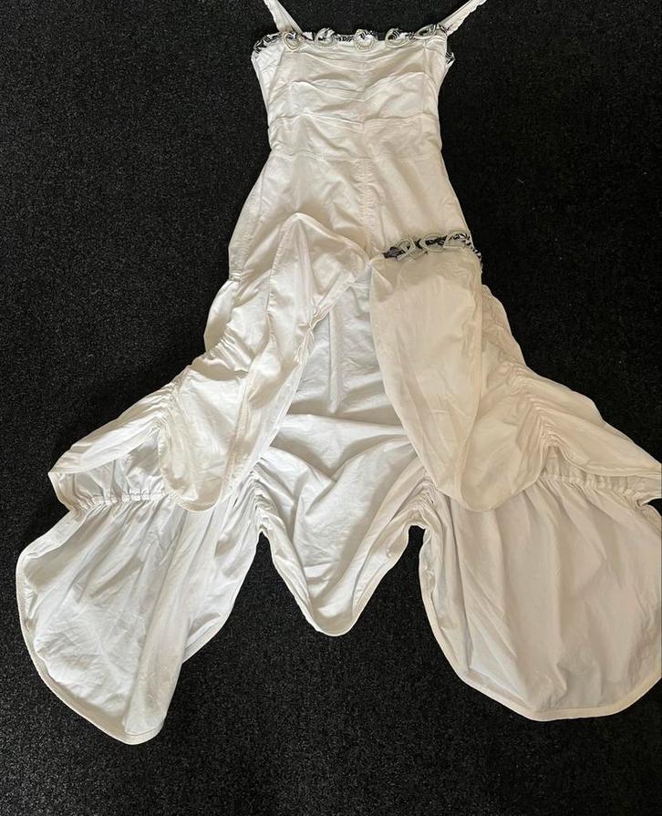 Super Aparte Witte Save the Queen Jurk maat S, Kleding | Dames, Gelegenheidskleding, Zo goed als nieuw, Overige typen, Maat 36 (S)