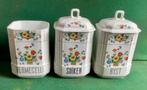 Vintage voorraadpotten suiker rijst vermecelli Art Deco, Ophalen of Verzenden