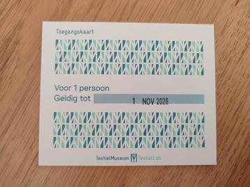 TextielMuseum (Tilburg) - toegangskaart  beschikbaar voor biedingen