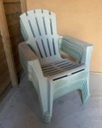 Gratis: 6 groene tuinstoelen, Tuin en Terras, Tuinstoelen, Ophalen, Gebruikt, Kunststof