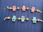 2 Vintage Kinderwagen hangers Roze en Blauw Beertjes., Ophalen of Verzenden, Gebruikt, Chicco