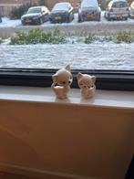 2 katten witte beeldjes, Ophalen, Zo goed als nieuw, Dier
