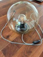 Lampen: twee glazen bollen met peer voor €17,50!, Ophalen, Zo goed als nieuw, Glas, Minder dan 50 cm