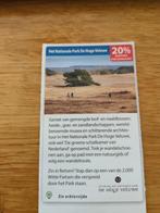 Kortingsbon voor De Hoge Veluwe, 20 % korting, Drie personen of meer, Kortingsbon, Overige typen