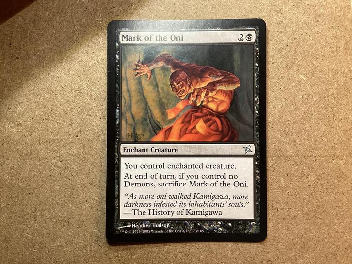 1x Mark of the Oni [073/165] (Near Mint), Hobby en Vrije tijd, Verzamelkaartspellen | Magic the Gathering, Zo goed als nieuw, Losse kaart