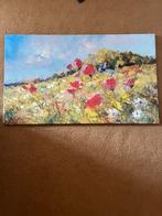 Print schilderij met bloemen, Ophalen