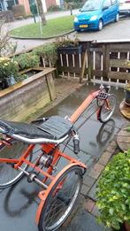 Ligfiets sinnner   7 versnellingen oranje, Fietsen en Brommers, Ophalen, Gebruikt, Oranje sinner